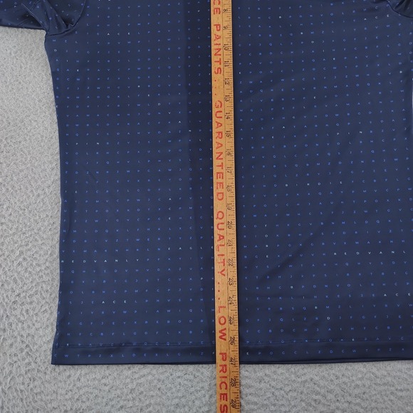 Redvanly PUREpoly Times Polo Shirt Mens Small Navy Golf Word Search R2507 - Picture 16 of 16